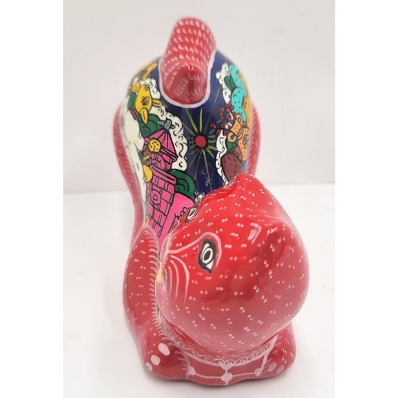 Tonala Mexican Pottery Purring Cat  Maracas Peasant Woman  Figurine Folkart - Picture 10 of 15